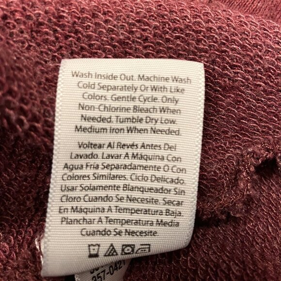 TIME And TRU Maroon Tunic Top Long Sleeve Shirt Sz L 12-14 - Picture 4 of 7